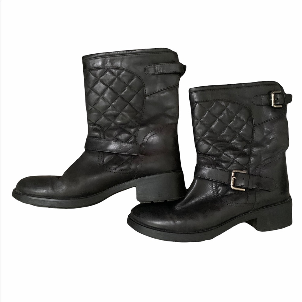 Aquatalia Leather Quilted Leather Boots